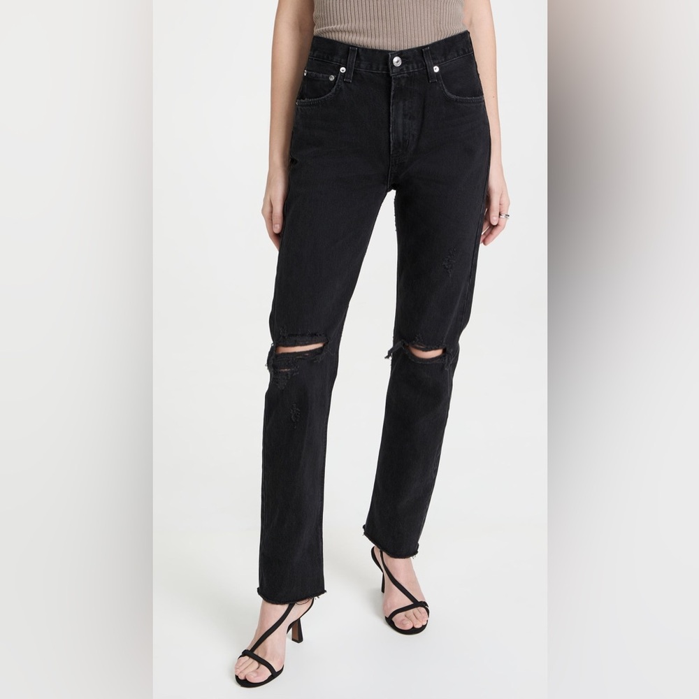 Agolde Cherie High Rise Straight Jeans Distortion